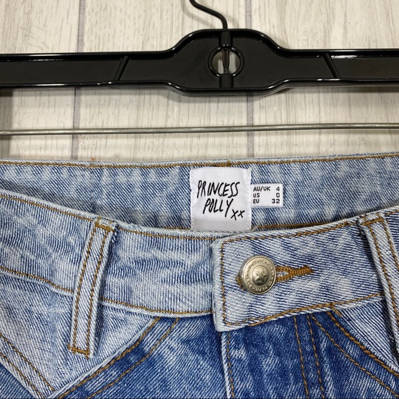NEW Princess Polly Springfield Mom Mid Wash Two Tone Denim Jeans size 0 NWT - Picture 10 of 15
